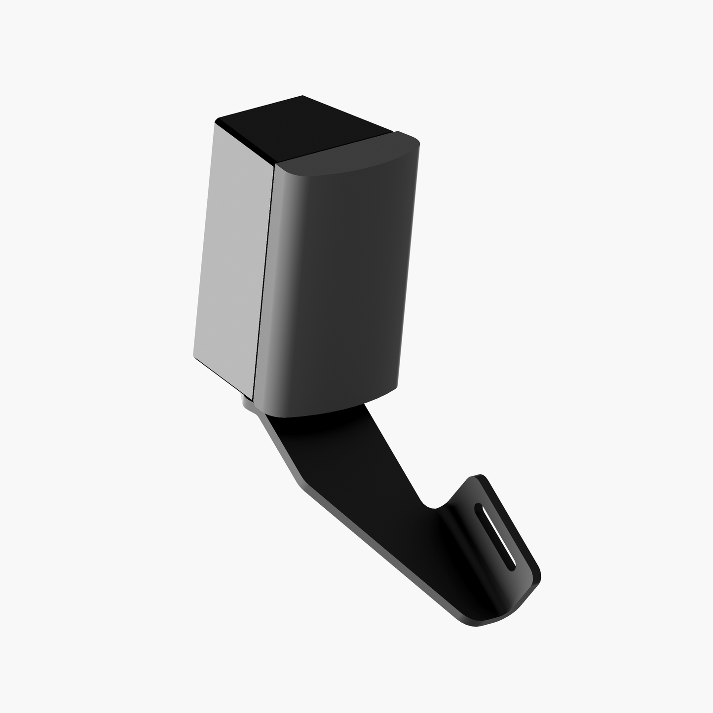 Speaker mount for attaching speakers to an aluminum sim racing cockpit.