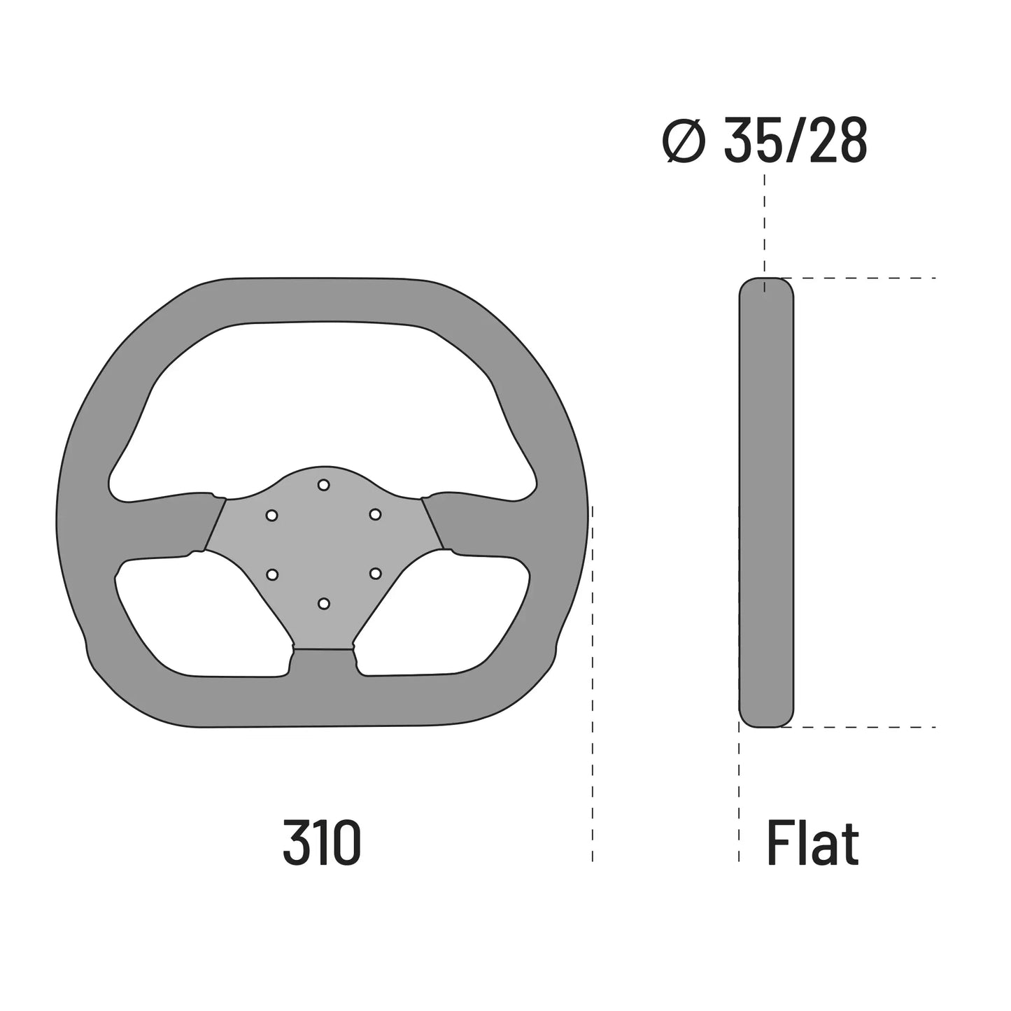 P310 Sparco Leather Grips - no buttons