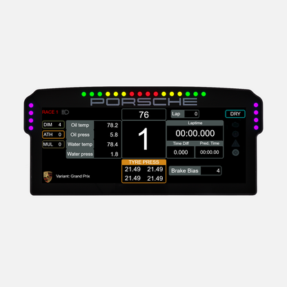 Porsche 911 GT3 Cup Dashboard Display Unit