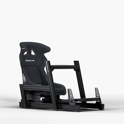 GT1 Pro Sim Racing Cockpit with S1 Enduro GT Seat Black