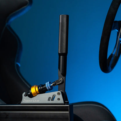 Handbrake XB1 Loadcell mounted on the sim racing cockpit