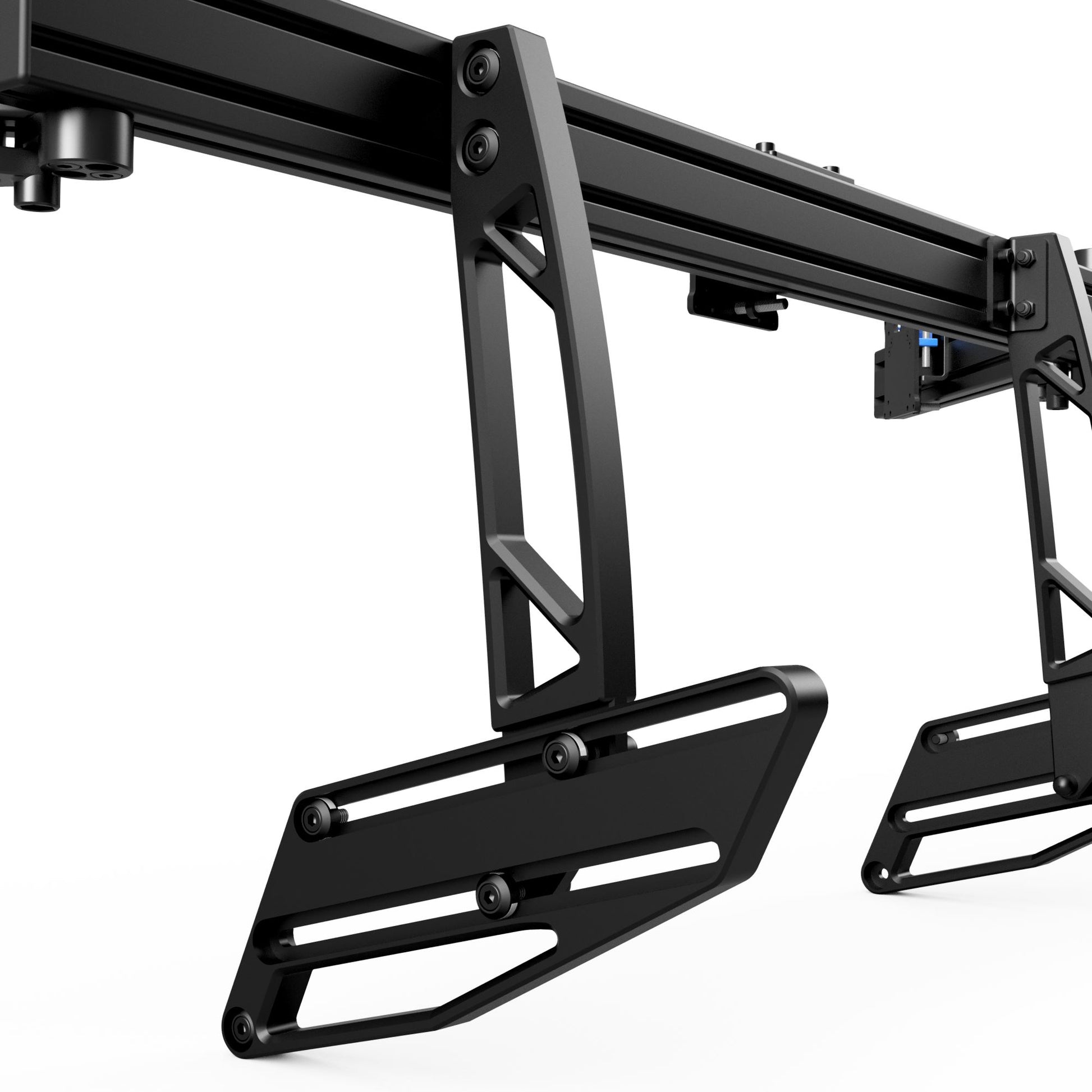 Strong integrated monitor mount mounting brackets.