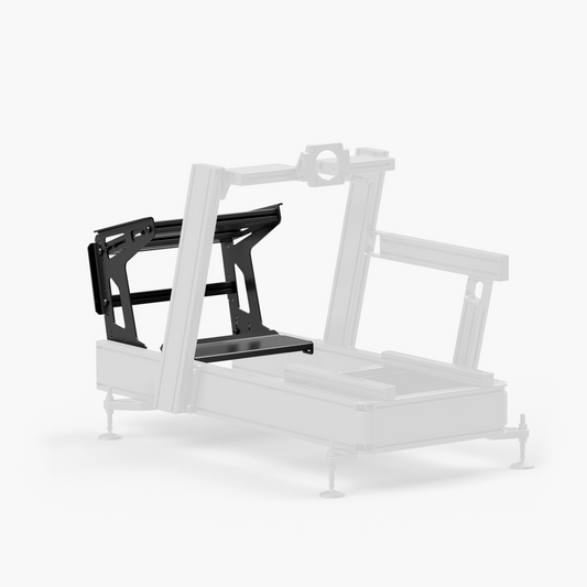 Inverted Pedal Rack mounted to a Sim-Lab cockpit frame.