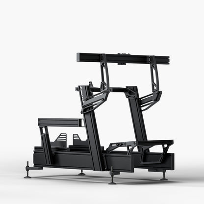 P1X Pro Sim Racing Cockpit with Fanatec DD mount and integrated single monitor mount