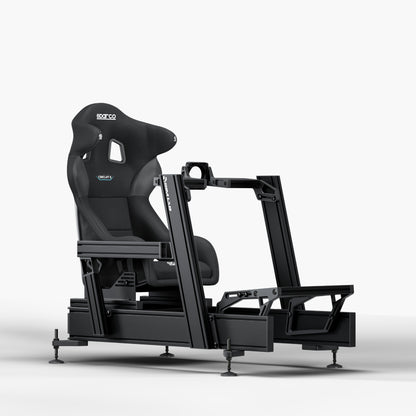 P1X Pro Sim Racing Cockpit with front mount and Sparco Circuit II Seat