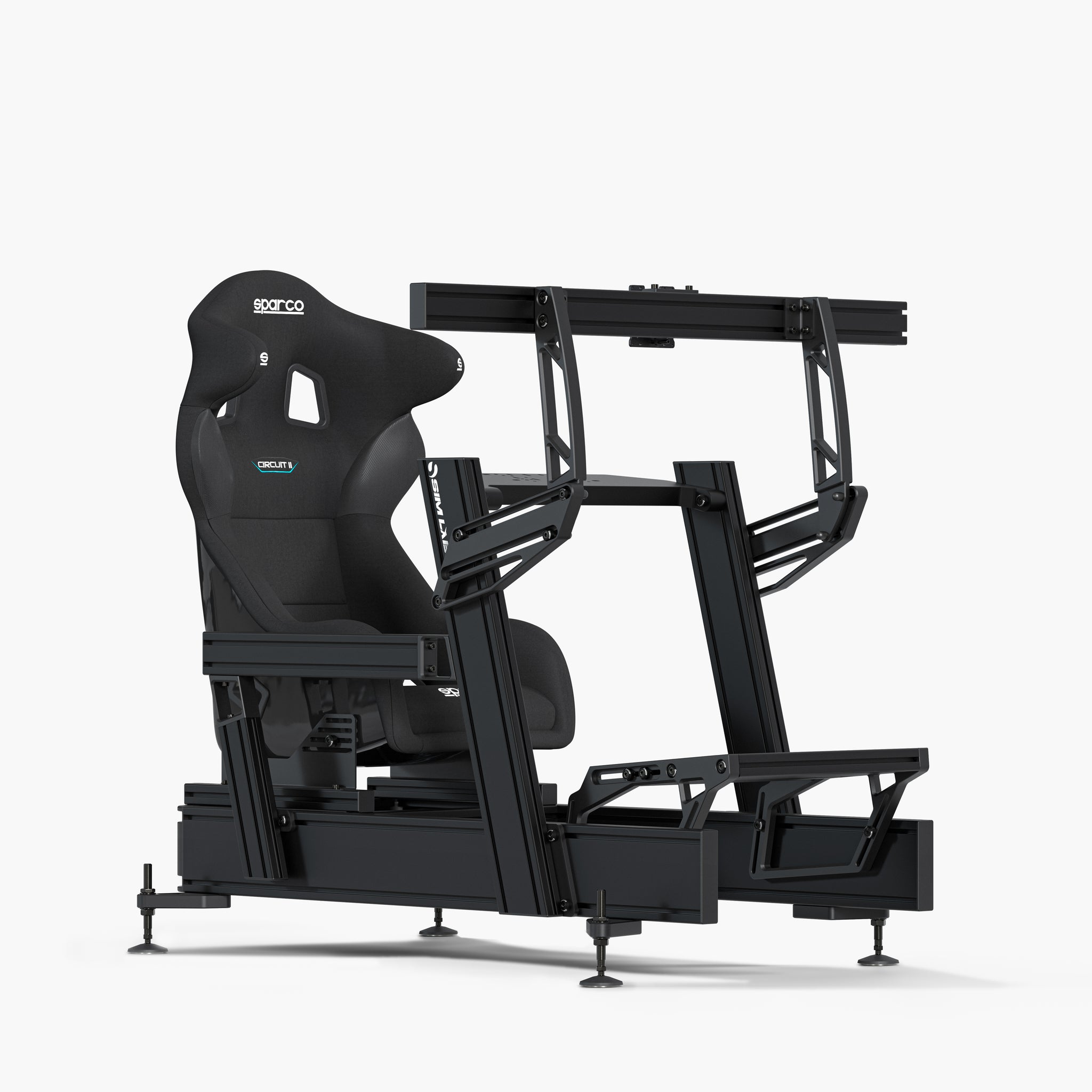 P1X Pro with Wheel Deck, Sparco Circuit II seat and Vario Single Monitor Mount