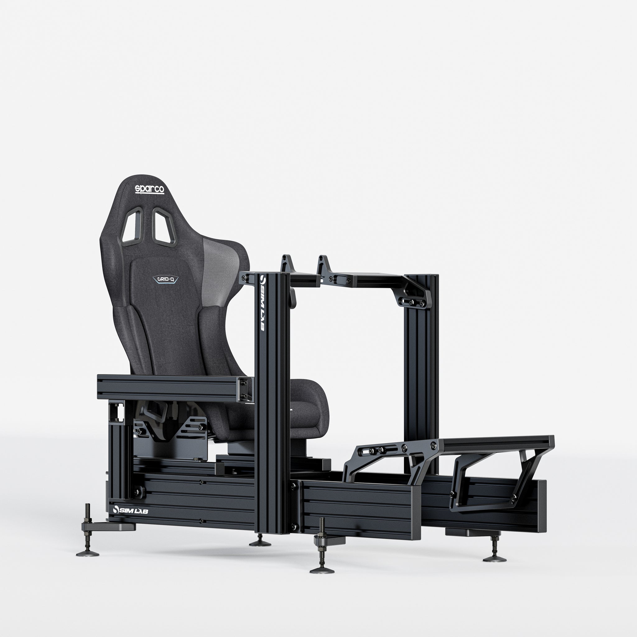P1X Ultimate Simracing cockpit - black seat, podium mount