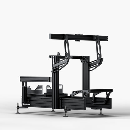 P1X Ultimate sim racing cockpit with Fanatec DD mount and integrated single monitor mount