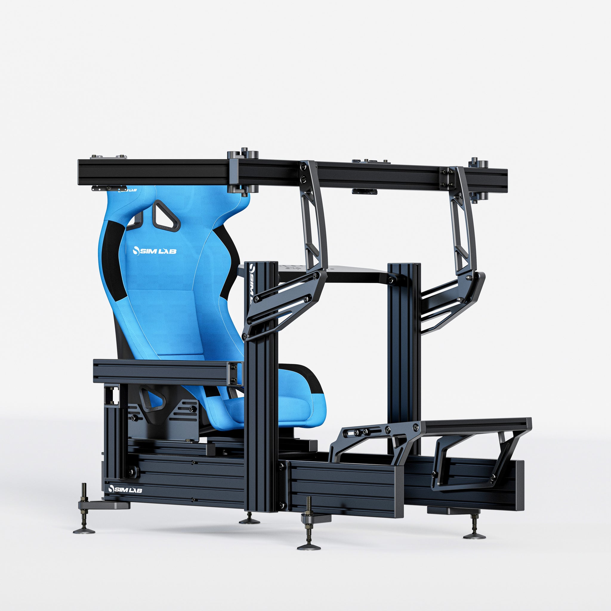 P1X Ultimate with the wheeldeck mount, triple Integrated monitor mount, and Speed blue seat.