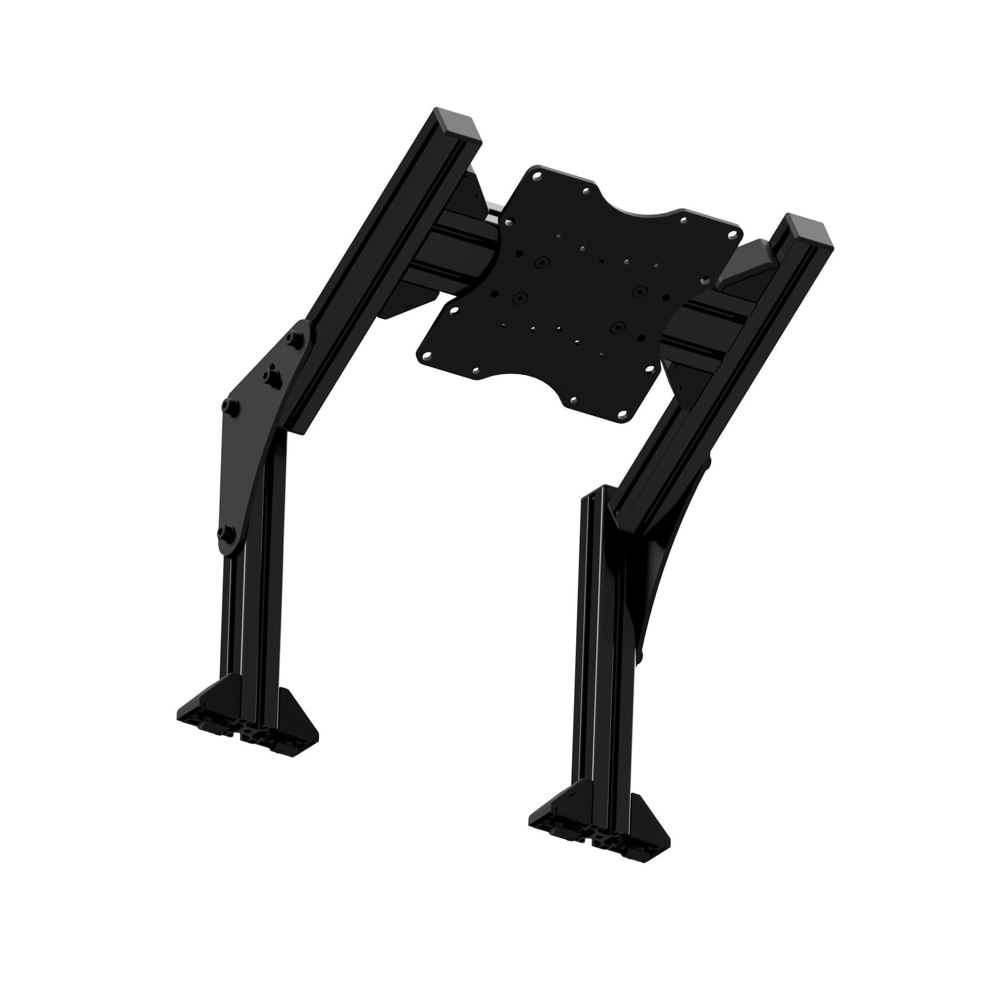 Quad monitor mount with the 100/200 Vesa plate.