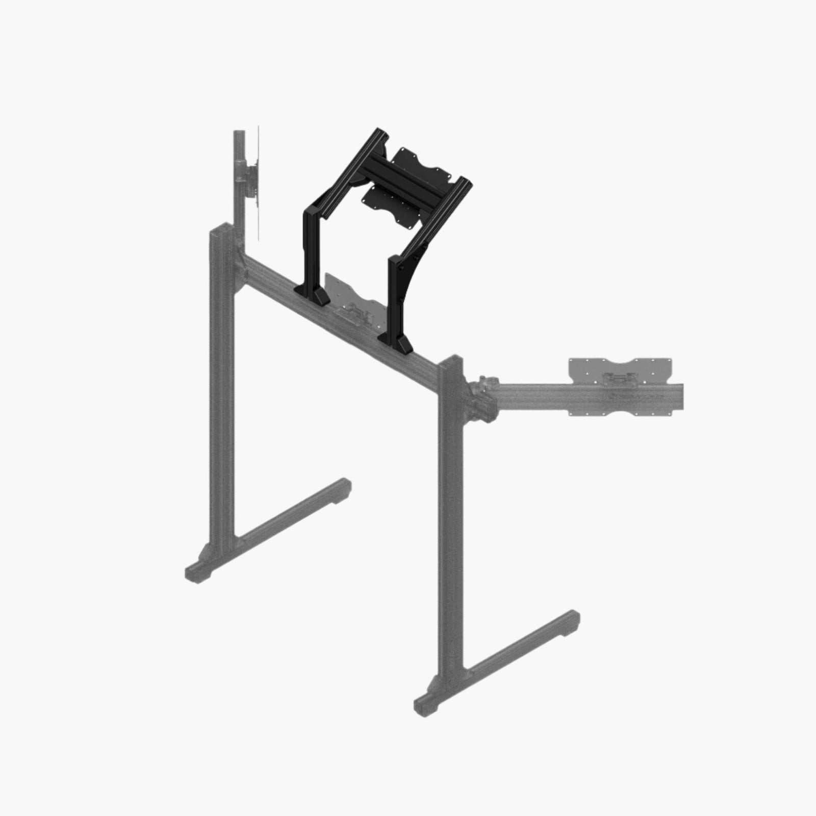 Quad monitor stand addon