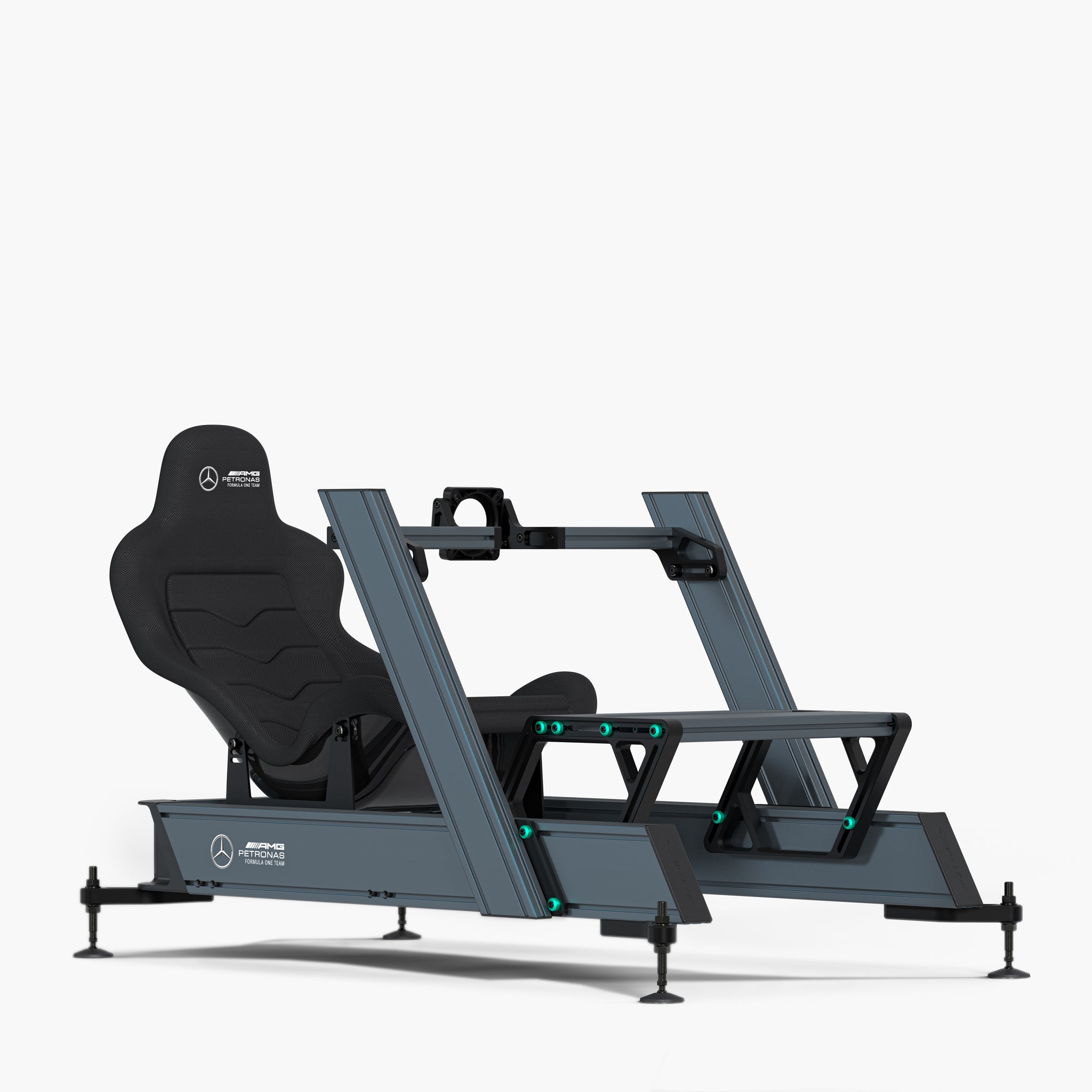 Mercedes-AMG F1 Team Sim Racing Cockpit with the seat.