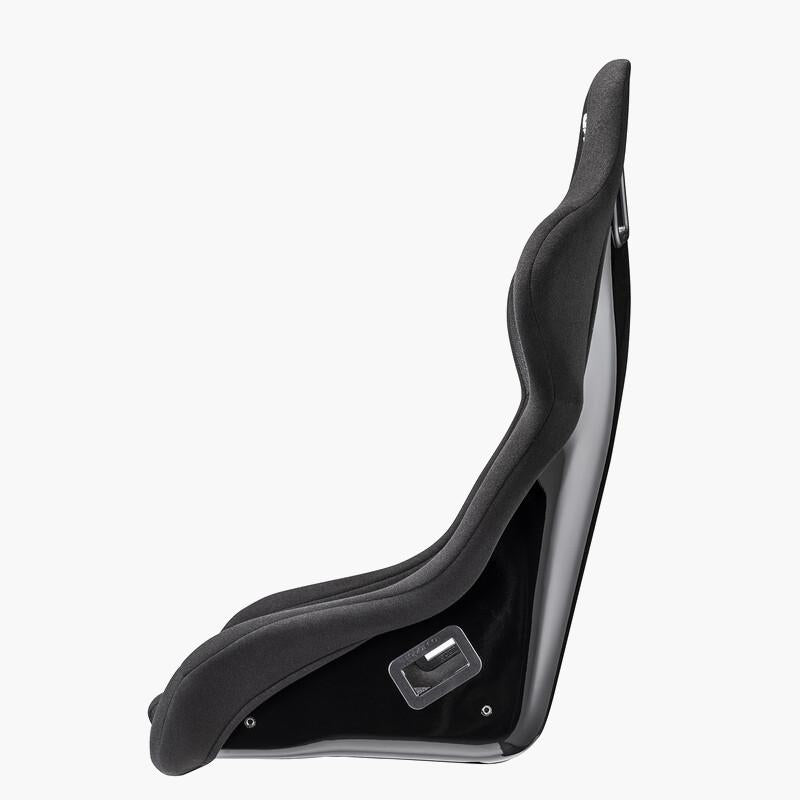 Side view of the Sparco Evo L QRT sim racing seat. 