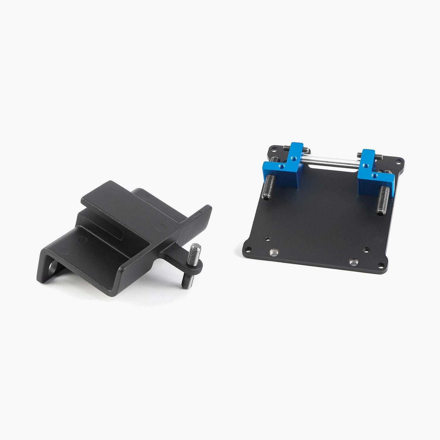 Adjustable VESA bracket with height and tilt tuning.