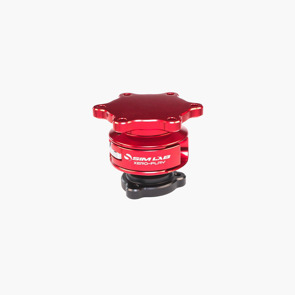Xero Play quick release with red wheelside adapter.