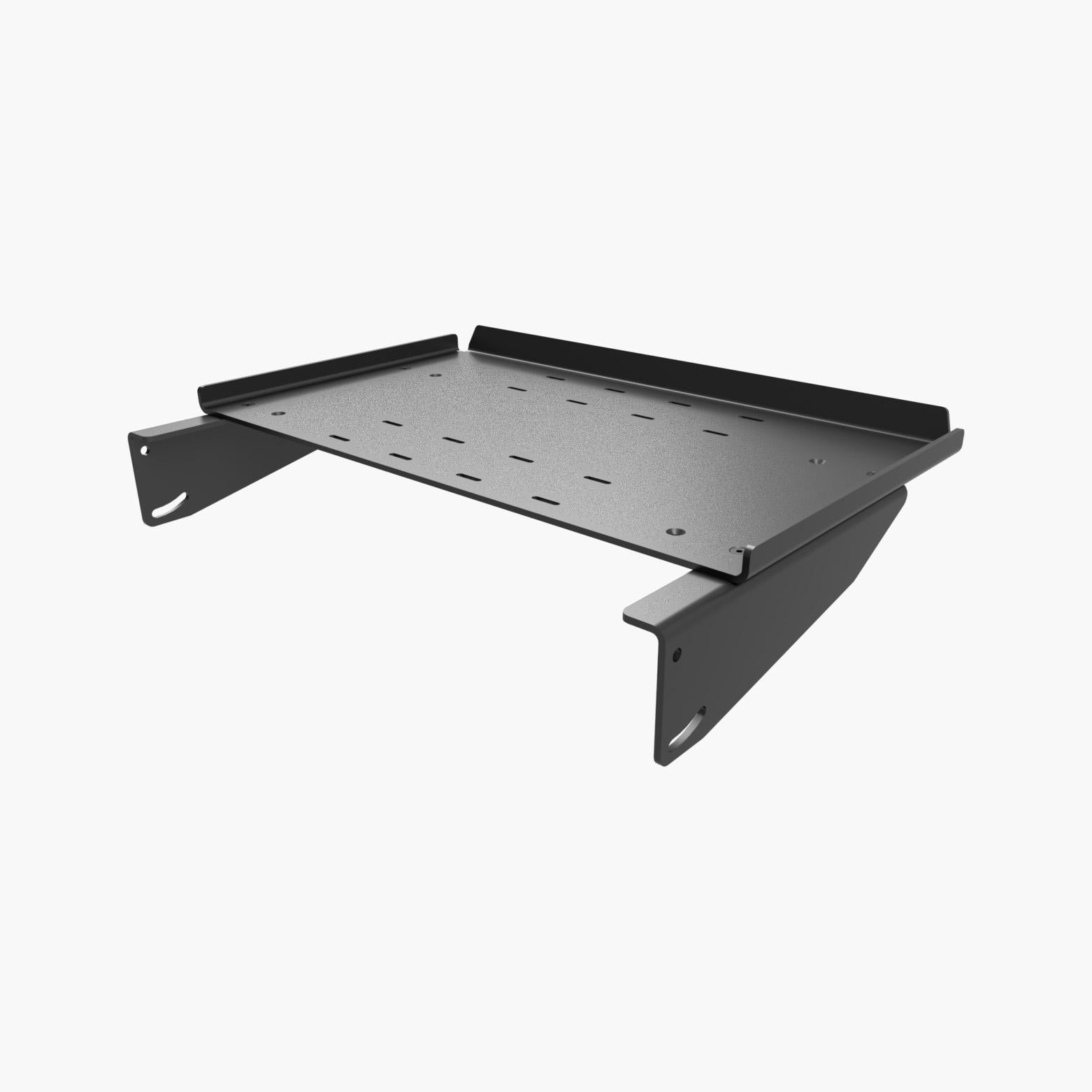The Sim Shelf Universal is a great addition for placing your PC or control boxes in your cockpits. It is designed to be compatible with all our current and most of our previous-generation cockpits.