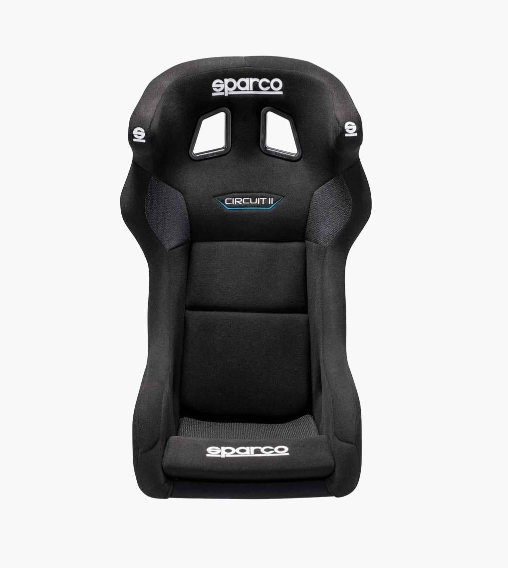 Front of the Sparco Circuit II bucket seat.