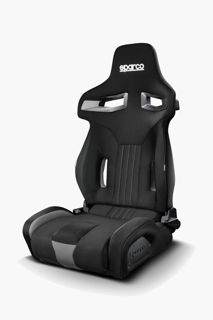 Side of the Sparco R333 seat.