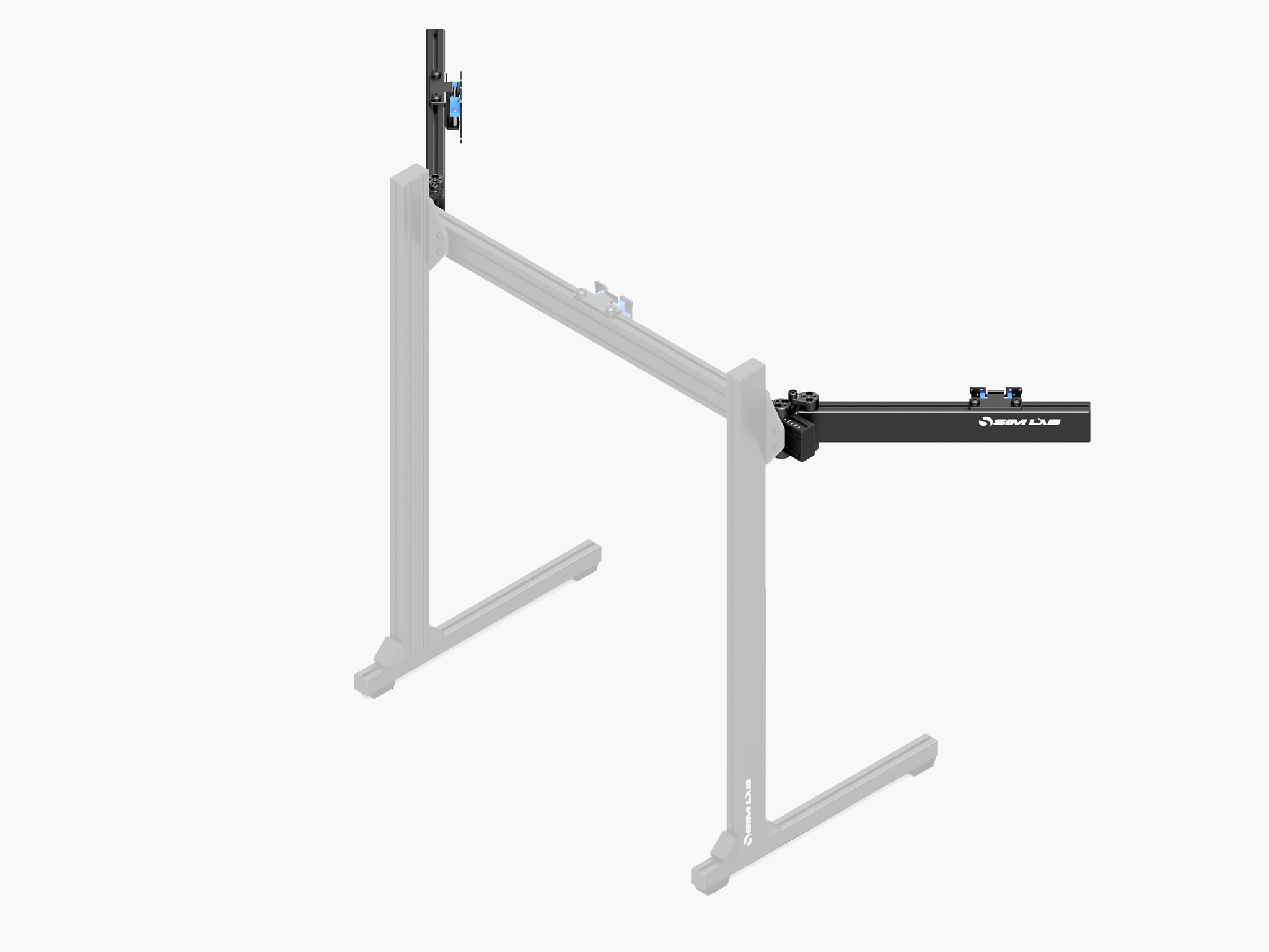 Upgrade kit for the freestanding monitor stand single to triple setup.