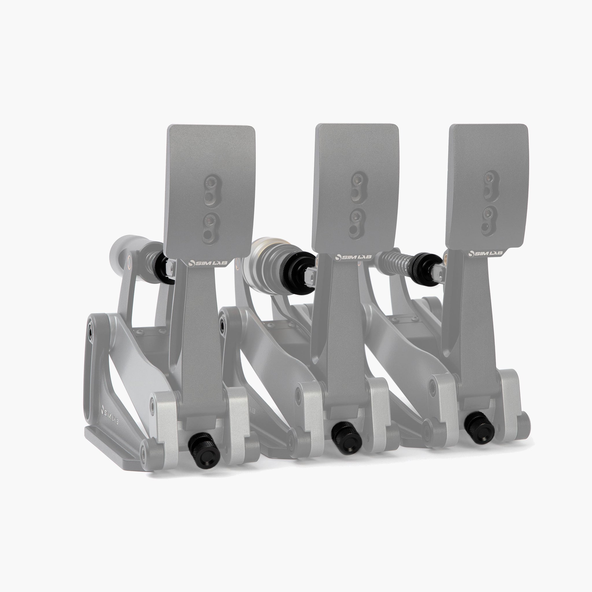 Scheme of pieces included in the kit to transform the XP1 pedalset to black.