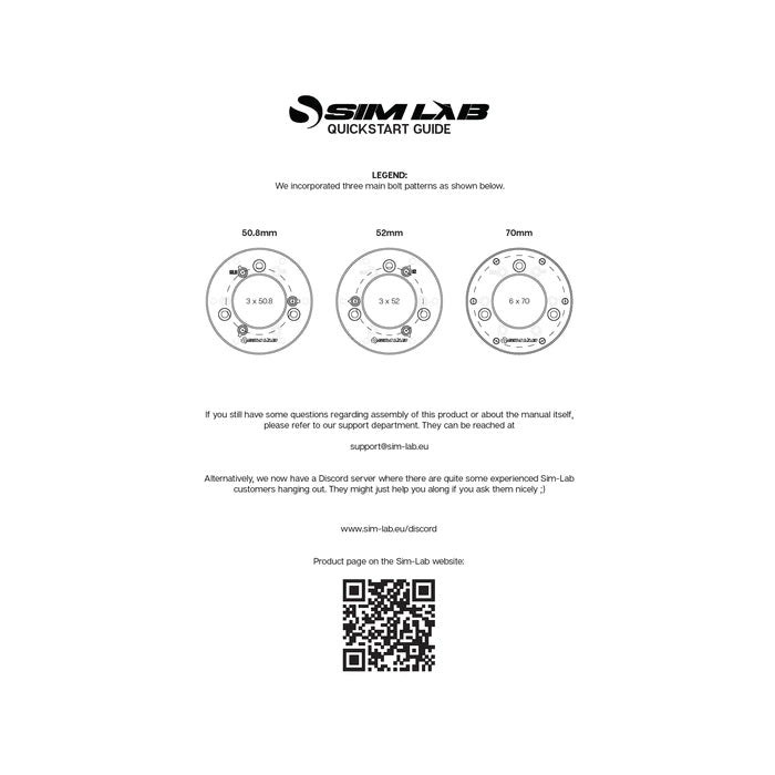 Diagram showcasing the bolt patterns of the Simucube 2 Adapter.