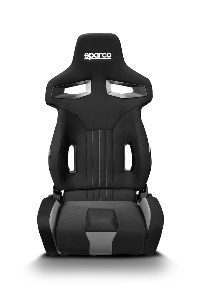 The Sparco R333 sim racing seat with gray accents.