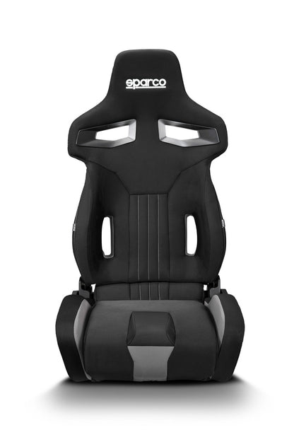 The Sparco R333 sim racing seat with gray accents.