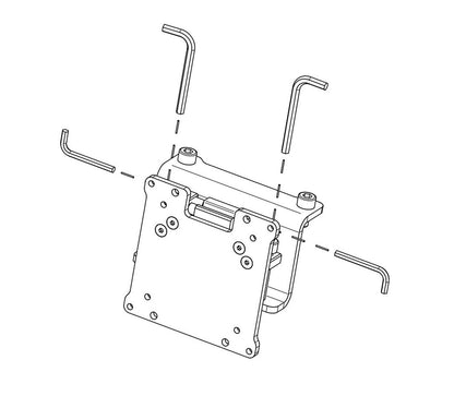 Diagram showing the installation and setup of the Vario Vesa Adapter.